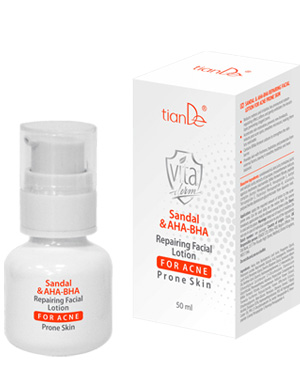 Възстановяващ лосион за лице против акне със сандалово дърво