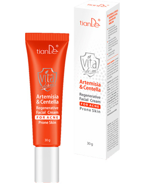 Крем за възстановяване на кожата от акне с пелин и центела