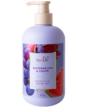 Овлажняващ душ гел с диня и грозде