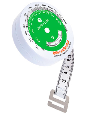 Сантиметър с индекс за измерване на телесната маса