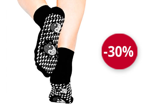 Чорапи с пунктирано приложение на турмалин - РАЗМЕР: 22 см